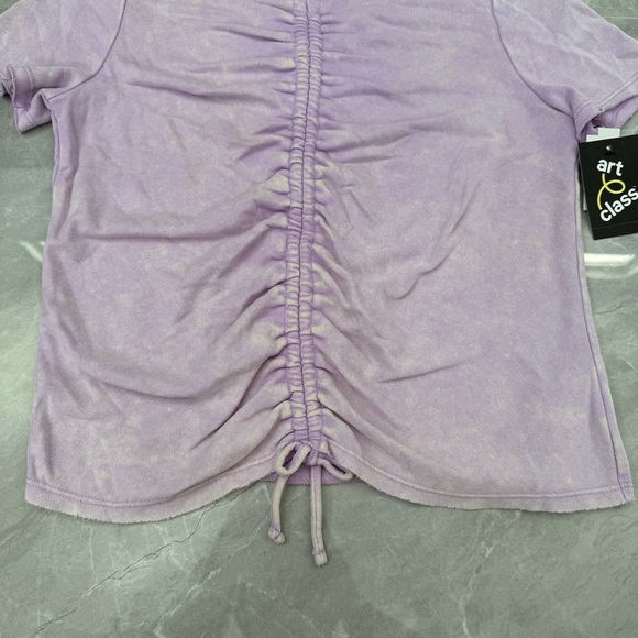 Girls’ Art Class Ruched Acid Wash Short Sleeve Top Size XL 14/16 - Picture 3 of 16